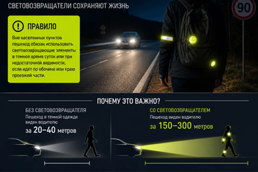 Световозвращатели – важный элемент безопасности пешеходов