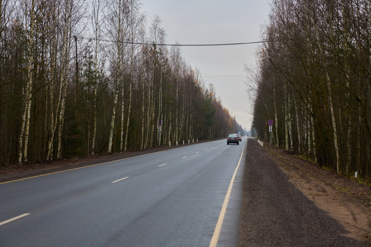 Благодаря нацпроекту во Всеволожском районе Ленобласти отремонтировали Южное шоссе